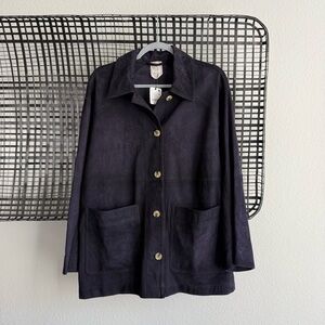Free people Annalise suede jacket navy